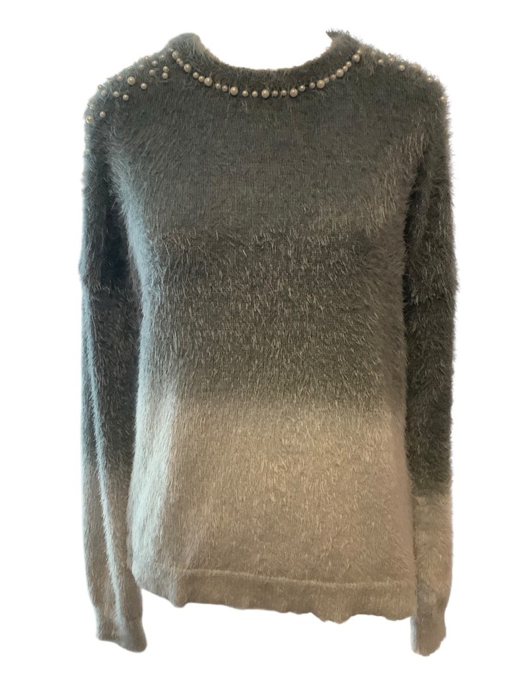 VENUS Pearlcore Fuzzy Sweater Size M Ombre Blue Knit Soft Girl Cozy Chic